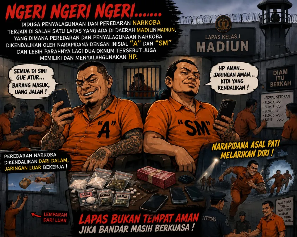 Soroti Dugaan Napi Kabur dan Bisnis Narkoba di Lapas Madiun, AMI: Copot Pejabat yang Bertanggung Jawab!